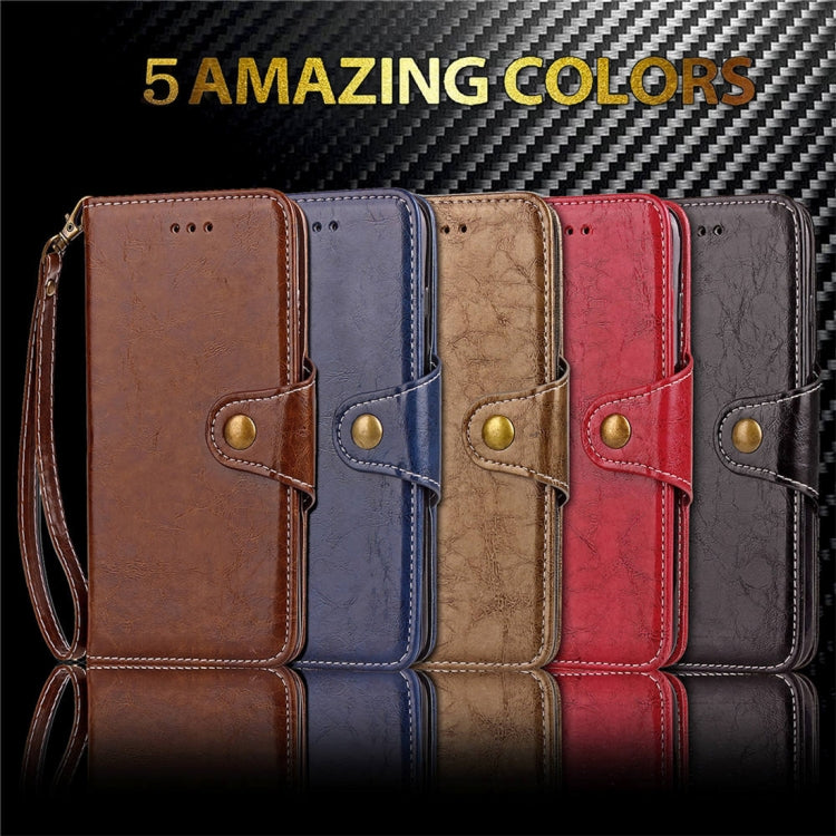 For iPhone XR Crazy Horse Texture Retro Business Horizontal Flip Leather Case with Holder & Card Slots & Wallet