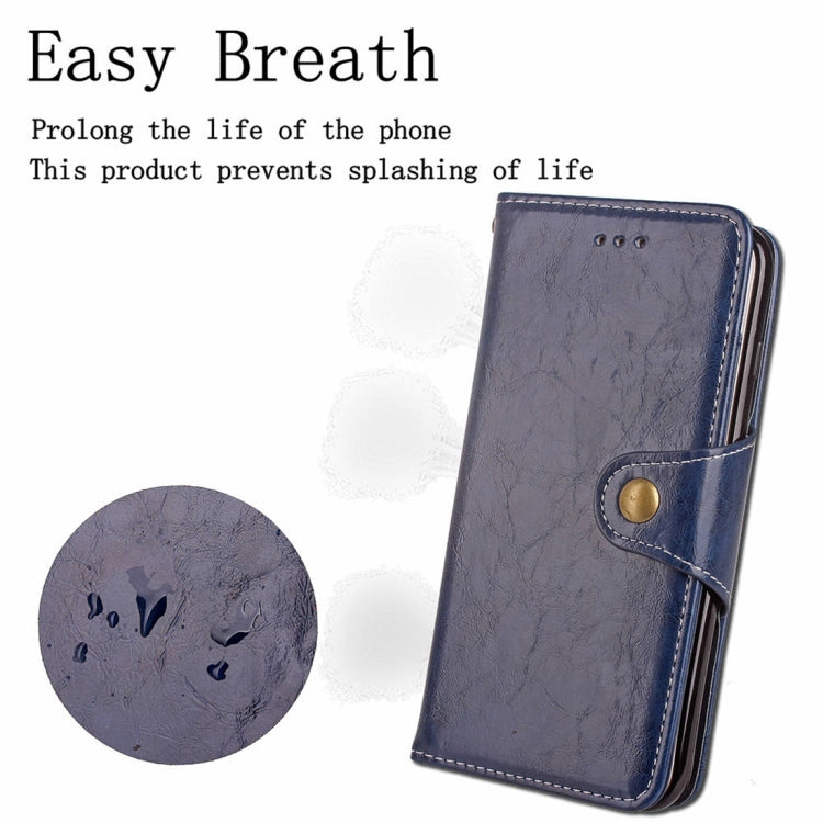 For iPhone XR Crazy Horse Texture Retro Business Horizontal Flip Leather Case with Holder & Card Slots & Wallet