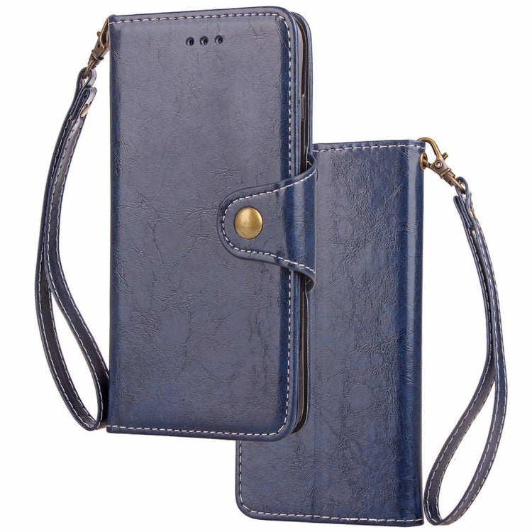 For iPhone XR Crazy Horse Texture Retro Business Horizontal Flip Leather Case with Holder & Card Slots & Wallet
