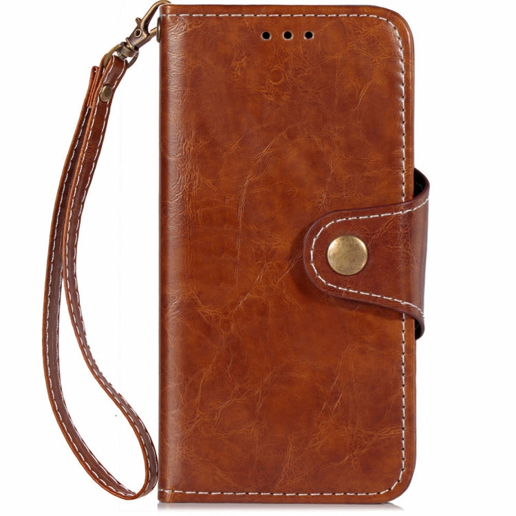 For iPhone XR Crazy Horse Texture Retro Business Horizontal Flip Leather Case with Holder & Card Slots & Wallet