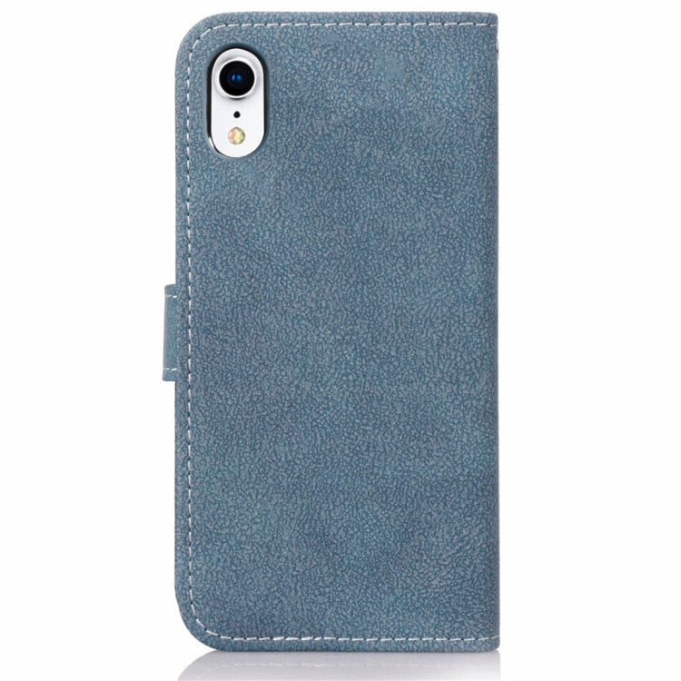 For iPhone XR Frosted TPU Horizontal Flip Leather Case with Holder & Card Slots & Wallet & Photo Frame