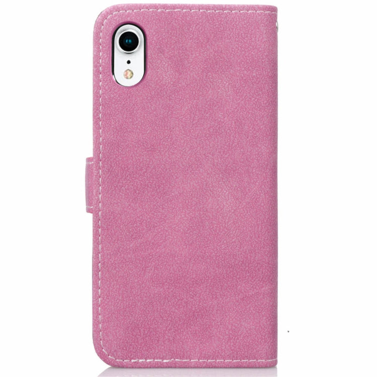 For iPhone XR Frosted TPU Horizontal Flip Leather Case with Holder & Card Slots & Wallet & Photo Frame