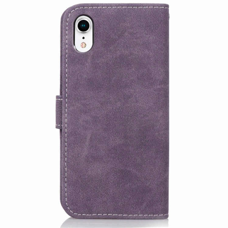 For iPhone XR Frosted TPU Horizontal Flip Leather Case with Holder & Card Slots & Wallet & Photo Frame