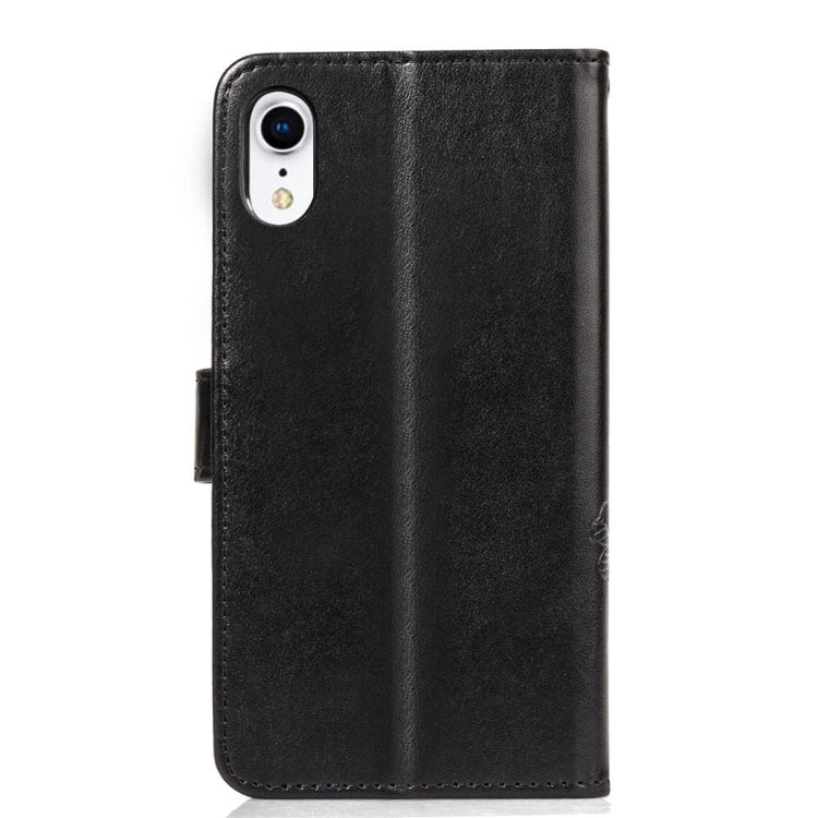 For iPhone XR Embossed Pattern PU + TPU Horizontal Flip Leather Case with Holder & Card Slots & Wallet