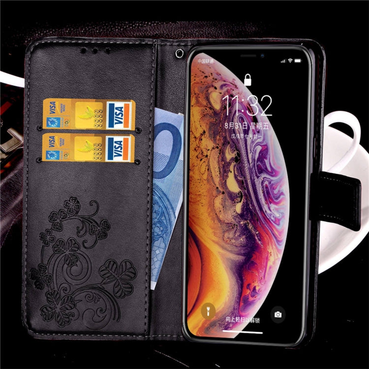 For iPhone XR Embossed Pattern PU + TPU Horizontal Flip Leather Case with Holder & Card Slots & Wallet