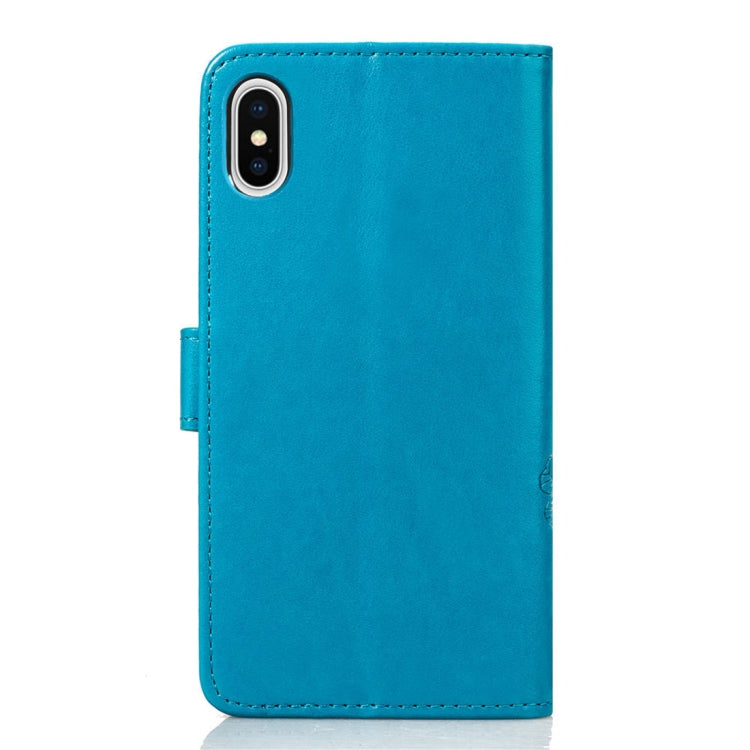 For iPhone XR Embossed Pattern PU + TPU Horizontal Flip Leather Case with Holder & Card Slots & Wallet