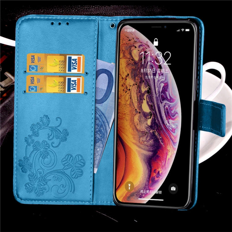 For iPhone XR Embossed Pattern PU + TPU Horizontal Flip Leather Case with Holder & Card Slots & Wallet