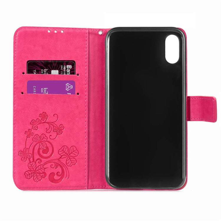 For iPhone XR Embossed Pattern PU + TPU Horizontal Flip Leather Case with Holder & Card Slots & Wallet