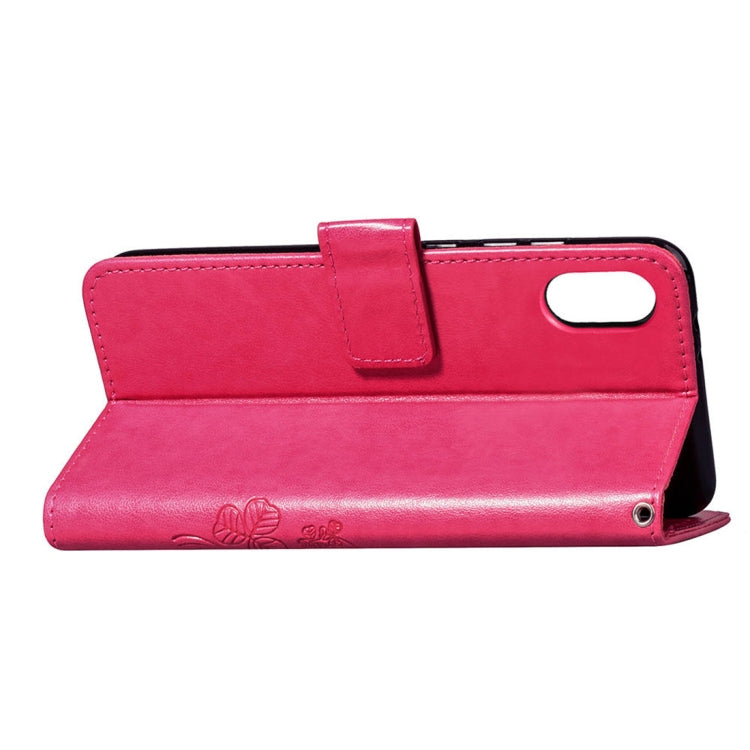 For iPhone XR Embossed Pattern PU + TPU Horizontal Flip Leather Case with Holder & Card Slots & Wallet