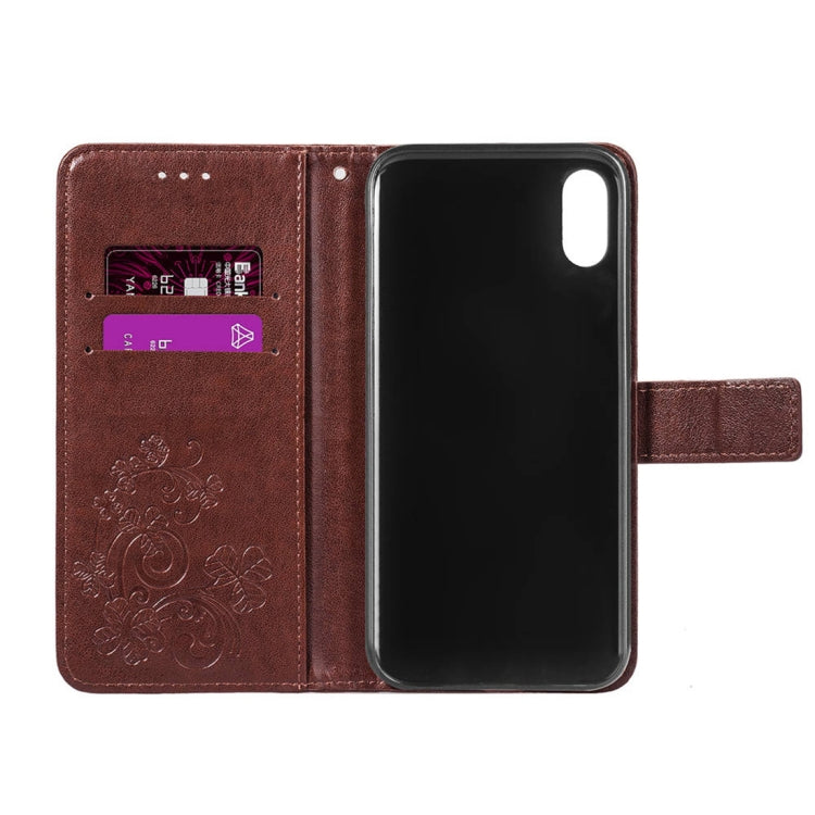 For iPhone XR Embossed Pattern PU + TPU Horizontal Flip Leather Case with Holder & Card Slots & Wallet