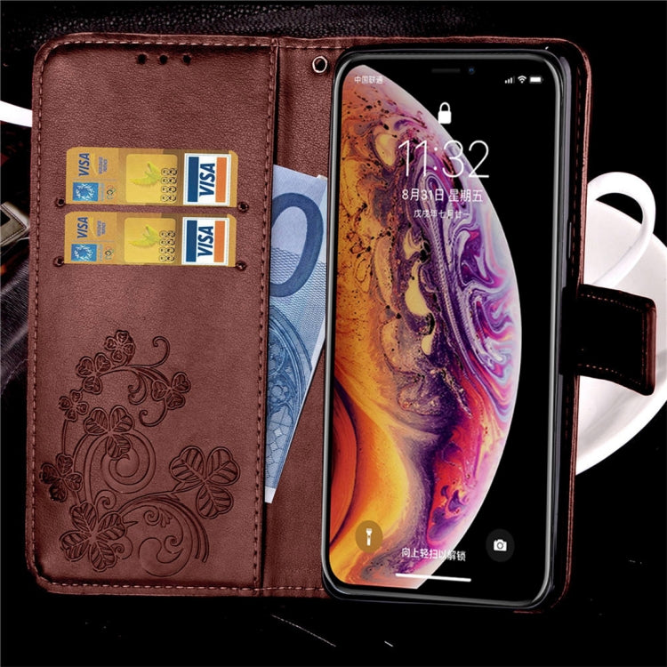 For iPhone XR Embossed Pattern PU + TPU Horizontal Flip Leather Case with Holder & Card Slots & Wallet