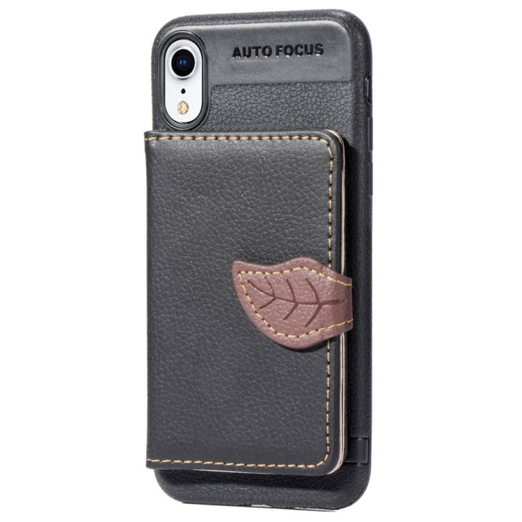 For iPhone XR Litchi Texture PU + TPU Horizontal Flip Leather Case with Holder & Card Slots & Wallet & Photo Frame