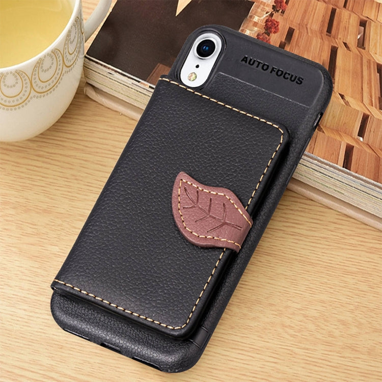 For iPhone XR Litchi Texture PU + TPU Horizontal Flip Leather Case with Holder & Card Slots & Wallet & Photo Frame