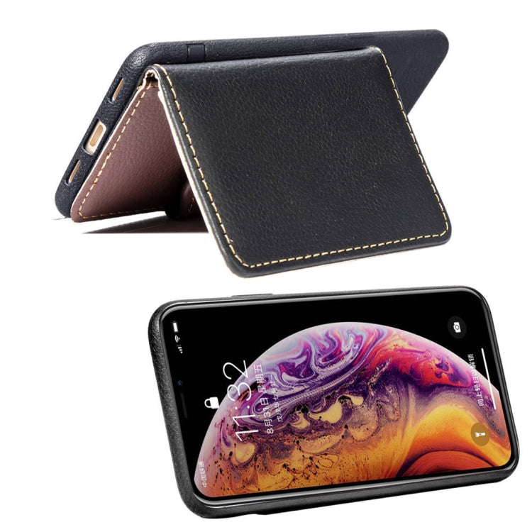 For iPhone XR Litchi Texture PU + TPU Horizontal Flip Leather Case with Holder & Card Slots & Wallet & Photo Frame