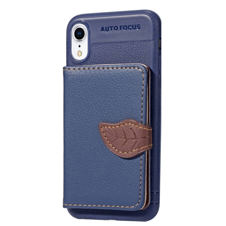 For iPhone XR Litchi Texture PU + TPU Horizontal Flip Leather Case with Holder & Card Slots & Wallet & Photo Frame