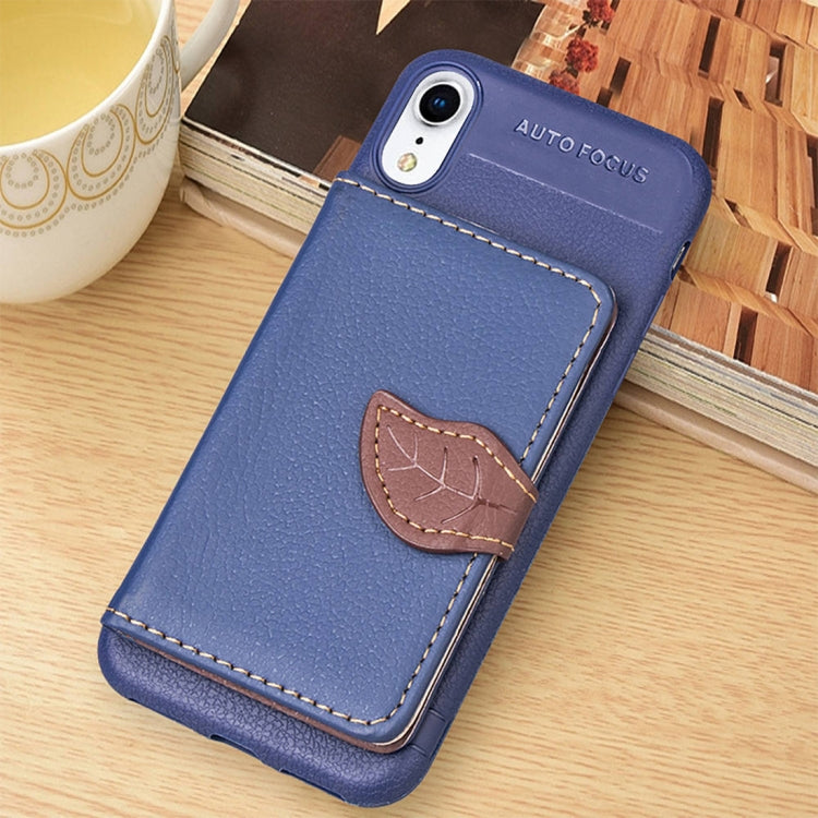 For iPhone XR Litchi Texture PU + TPU Horizontal Flip Leather Case with Holder & Card Slots & Wallet & Photo Frame
