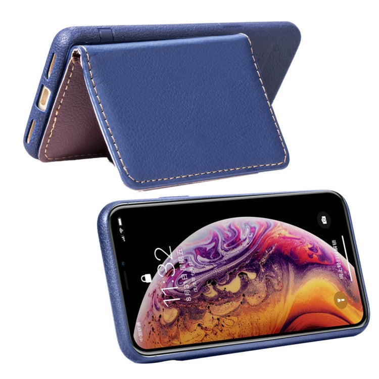 For iPhone XR Litchi Texture PU + TPU Horizontal Flip Leather Case with Holder & Card Slots & Wallet & Photo Frame