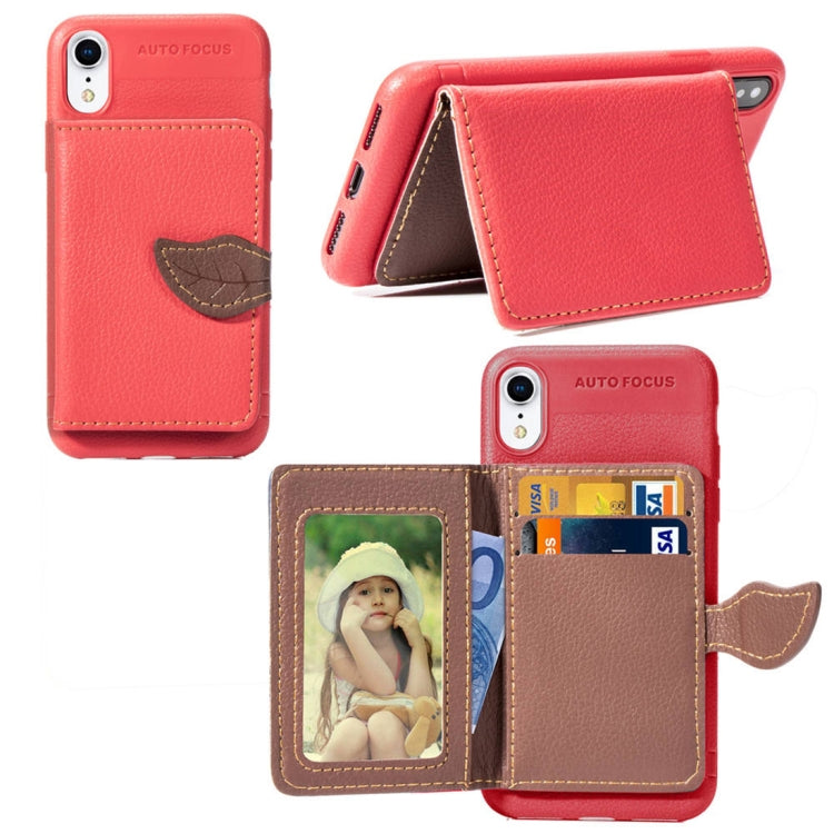 For iPhone XR Litchi Texture PU + TPU Horizontal Flip Leather Case with Holder & Card Slots & Wallet & Photo Frame
