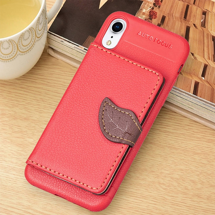For iPhone XR Litchi Texture PU + TPU Horizontal Flip Leather Case with Holder & Card Slots & Wallet & Photo Frame