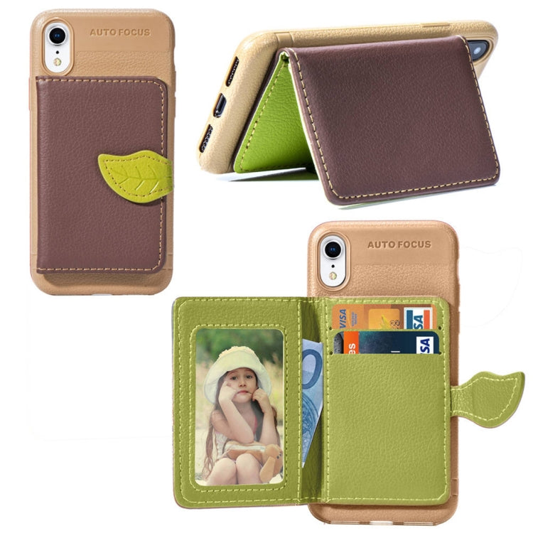 For iPhone XR Litchi Texture PU + TPU Horizontal Flip Leather Case with Holder & Card Slots & Wallet & Photo Frame