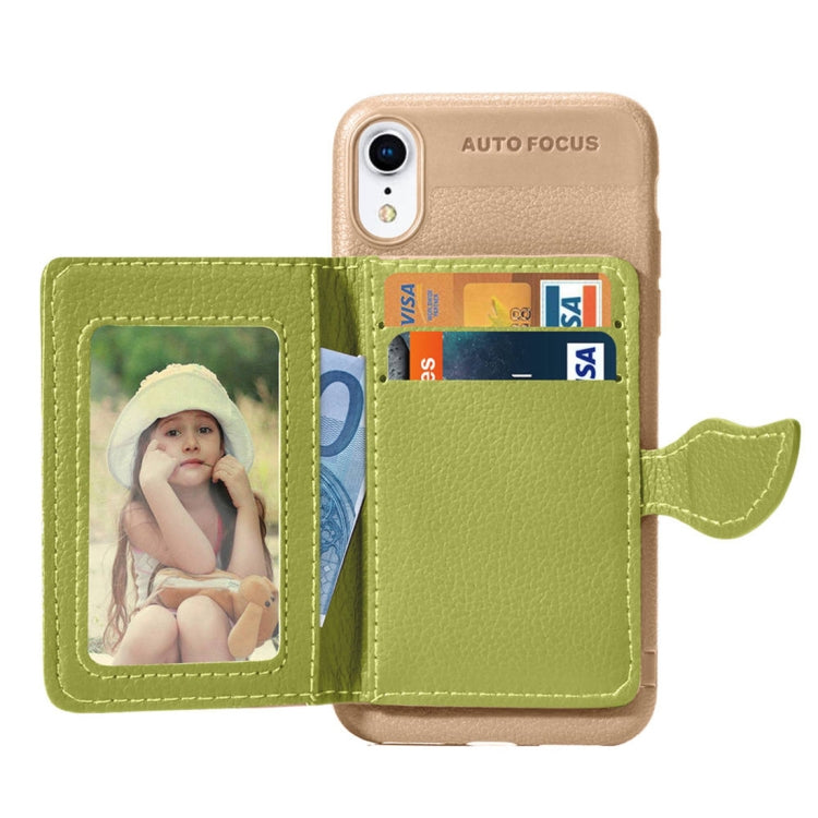 For iPhone XR Litchi Texture PU + TPU Horizontal Flip Leather Case with Holder & Card Slots & Wallet & Photo Frame
