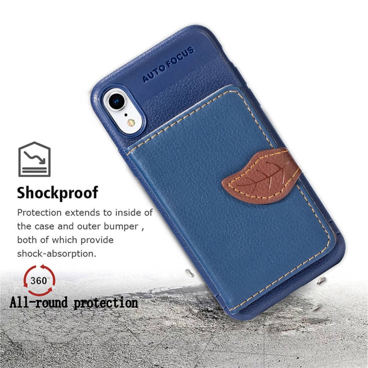 For iPhone XR Litchi Texture PU + TPU Horizontal Flip Leather Case with Holder & Card Slots & Wallet & Photo Frame