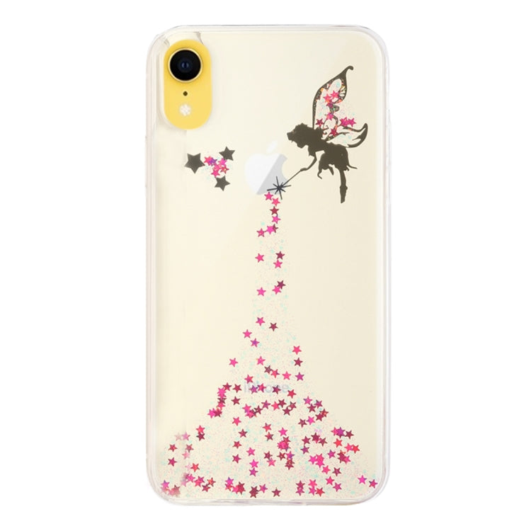 For iPhone XR Epoxy Angel Pattern Soft Case