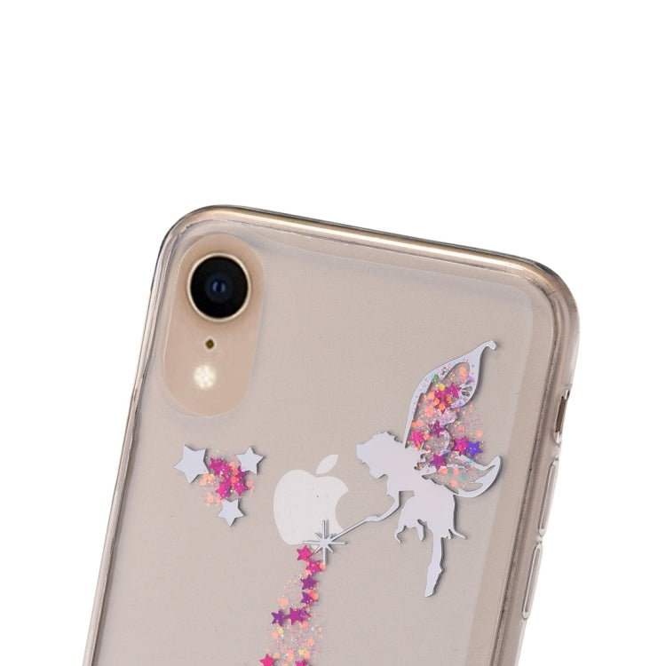 For iPhone XR Epoxy Angel Pattern Soft Case
