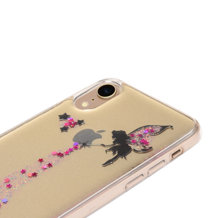 For iPhone XR Epoxy Angel Pattern Soft Case