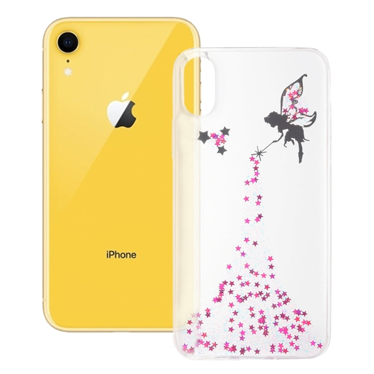 For iPhone XR Epoxy Angel Pattern Soft Case