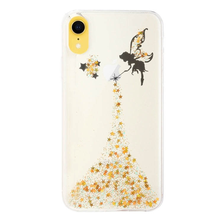 For iPhone XR Epoxy Angel Pattern Soft Case