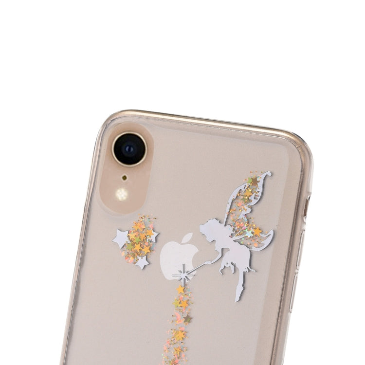 For iPhone XR Epoxy Angel Pattern Soft Case