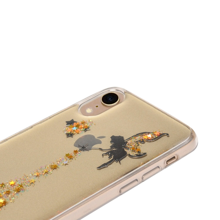 For iPhone XR Epoxy Angel Pattern Soft Case
