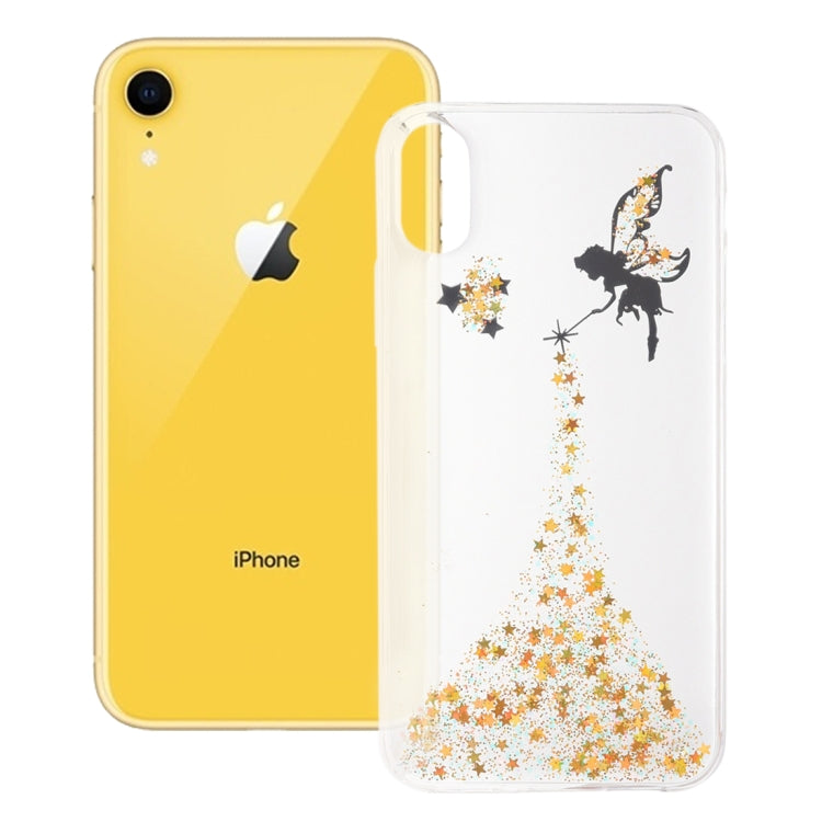 For iPhone XR Epoxy Angel Pattern Soft Case