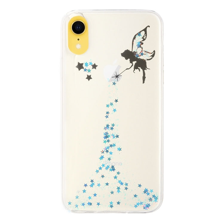For iPhone XR Epoxy Angel Pattern Soft Case