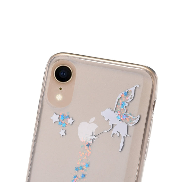 For iPhone XR Epoxy Angel Pattern Soft Case