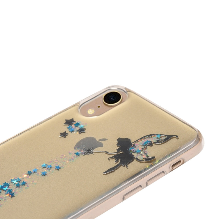 For iPhone XR Epoxy Angel Pattern Soft Case