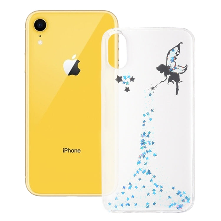 For iPhone XR Epoxy Angel Pattern Soft Case