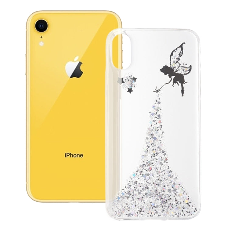 For iPhone XR Epoxy Angel Pattern Soft Case