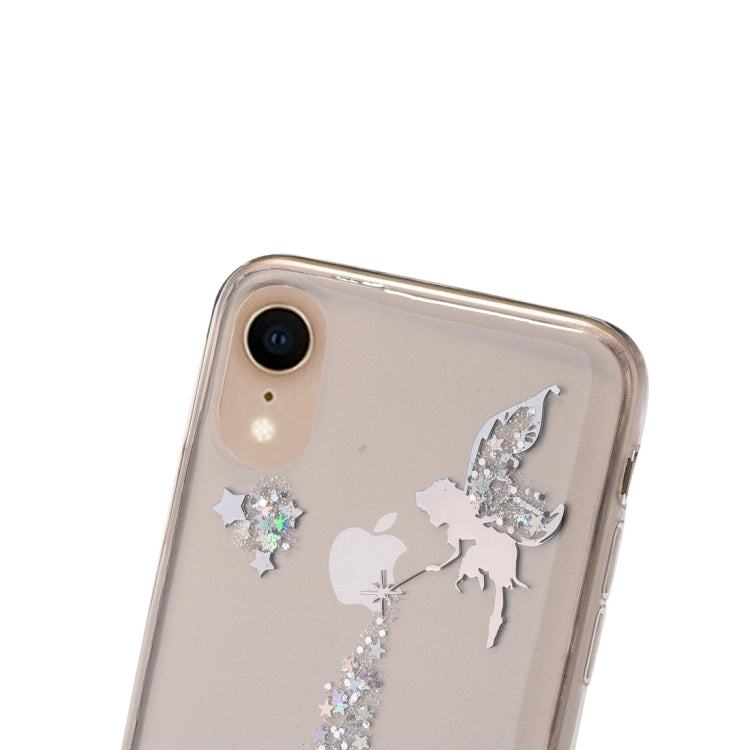 For iPhone XR Epoxy Angel Pattern Soft Case