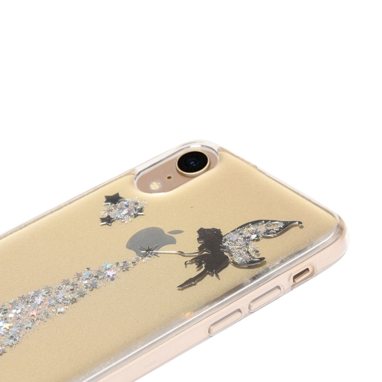 For iPhone XR Epoxy Angel Pattern Soft Case