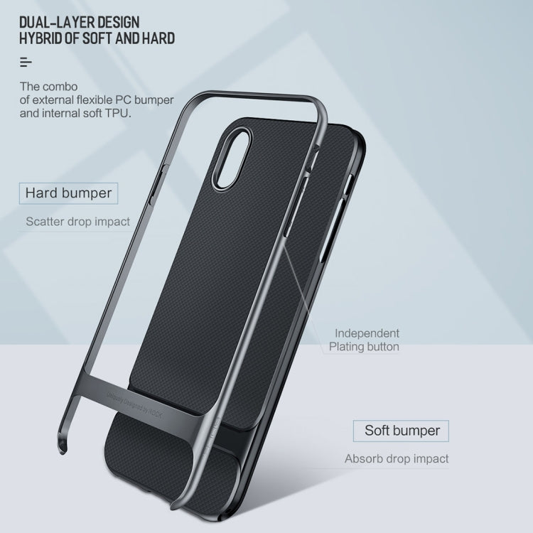 For iPhone XS ROCK Royce Series PC + TPU Protective Case