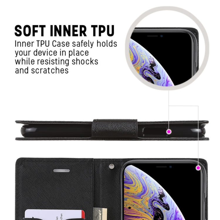 For iPhone X / XS GOOSPERY FANCY DIARY Horizontal Flip Leather Case with Holder & Card Slots & Wallet