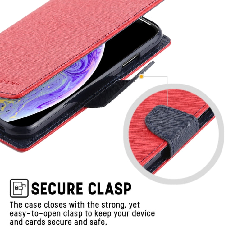 For iPhone X / XS GOOSPERY FANCY DIARY Horizontal Flip Leather Case with Holder & Card Slots & Wallet