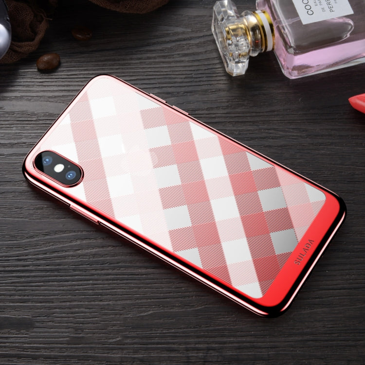 For iPhone X / XS SULADA Plating + Radium Carving TPU Soft Case
