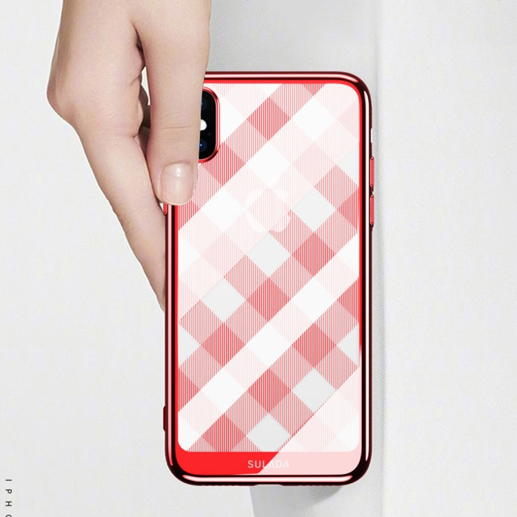 For iPhone X / XS SULADA Plating + Radium Carving TPU Soft Case