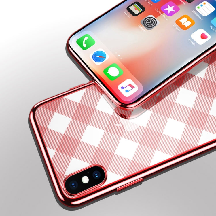 For iPhone X / XS SULADA Plating + Radium Carving TPU Soft Case