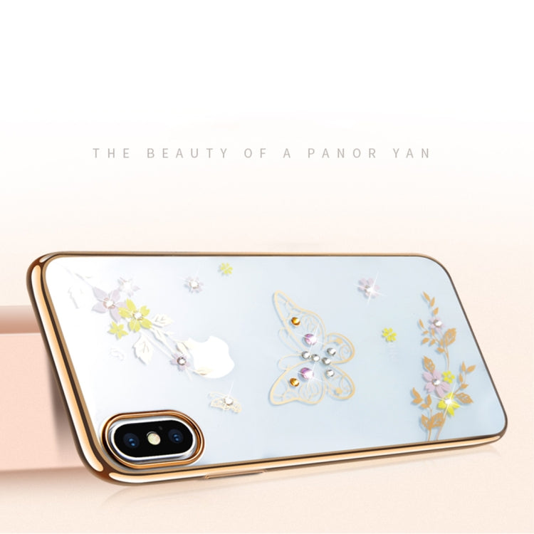 For iPhone X / XS SULADA Butterfly Pattern Plating Diamond PC Case