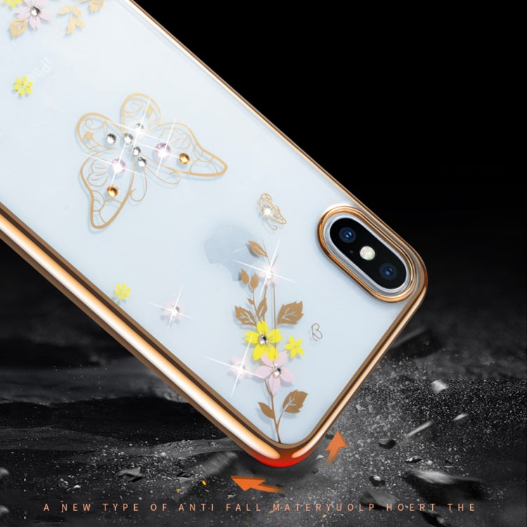For iPhone X / XS SULADA Butterfly Pattern Plating Diamond PC Case