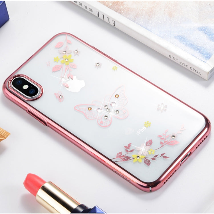 For iPhone X / XS SULADA Butterfly Pattern Plating Diamond PC Case